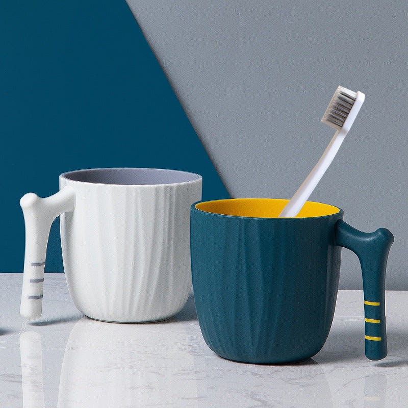 Minimalist Household Mouthwash Cup Set, Couple Pair Portable Tooth Brushing Cups, Creative Thickened Plastic Bathroom Tumblers