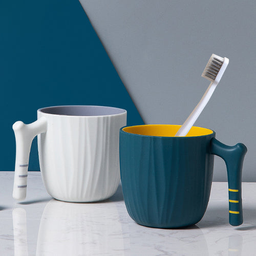 Minimalist Household Mouthwash Cup Set, Couple Pair Portable Tooth Brushing Cups, Creative Thickened Plastic Bathroom Tumblers