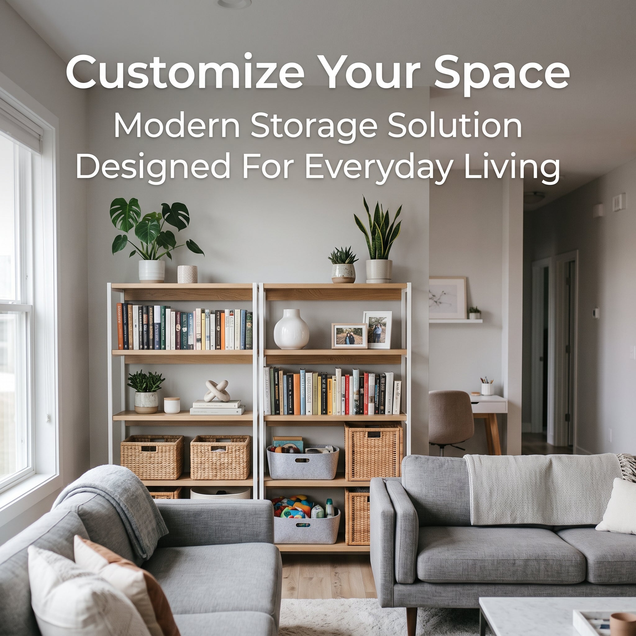 Modern Modular Cube Storage Shelf – Versatile Open Organizer for Living Room, Office and Bedroom